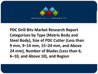 PDC Drill Bits Market Growth Trends And Future Prospects - Global Forecast To 2023