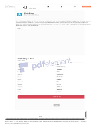 Block Broker Decentralized ICO Broker