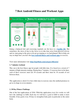 7 Best Android Fitness and Workout Apps
