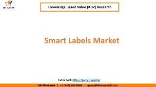 Smart Labels Market to reach a market size of $14.0 billion by 2023 â€“ KBV Research