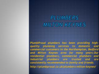 Plumbers Milton Keynes