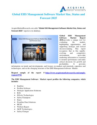 EHS Management Software Industry: Global Market Size, Growth, Trends and 2025 Forecasts Report