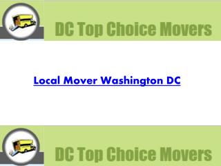 Local Mover Washington DC