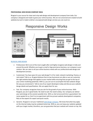 PROFESSIONAL WEB DESIGN COMPANY INDIA