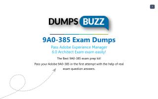 New 9A0-385 VCE exam questions with Free Updates