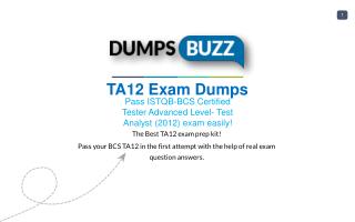 BCS TA12 Dumps Download TA12 practice exam questions for Successfully Studying