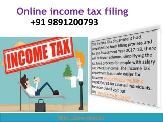 How to Online income tax filing 09891200793