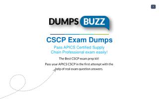 Why You Really Need CSCP PDF VCE Braindumps?