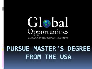 MASTERS DEGREE FROM THE USA