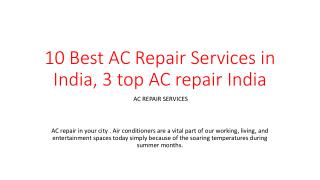 10 Best AC Repair Services in India, 3 top AC repair India