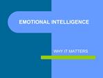 EMOTIONAL INTELLIGENCE