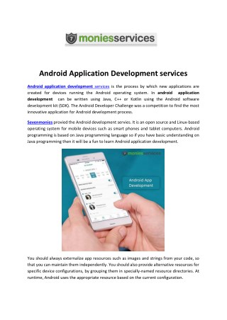 Android Application Development services