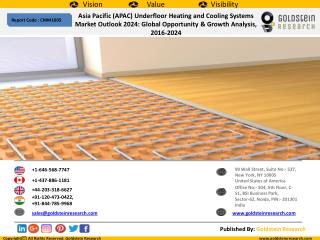 Asia Pacific (APAC) Underfloor Heating and Cooling Systems Market Outlook 2024: Global Opportunity & Growth Analysis, 20