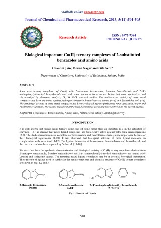 Biological important Co(II) ternary complexes of 2-substituted benzazoles and amino acids