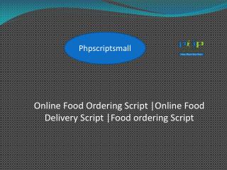 Online Food Ordering Script |Online Food Delivery Script |Food ordering Script