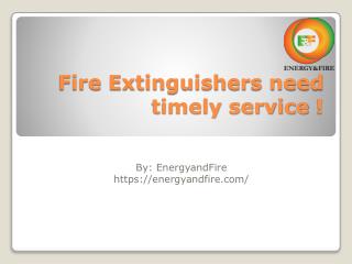 Fire extinguishers need timely service