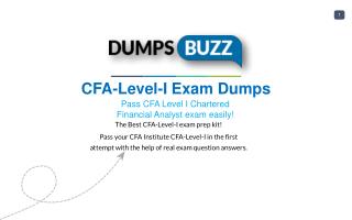 CFA Institute CFA-Level-I Dumps sample questions for Quick Success