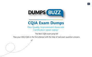 CQIA PDF Test Dumps - Free ASQ CQIA Sample practice exam questions