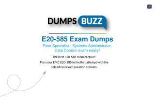 Prompt Purchase E20-585 PDF VCE Exam Dumps