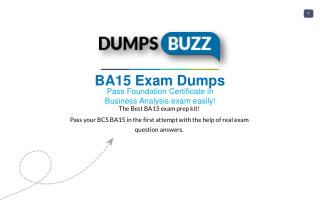 Updated BA15 Dumps Purchase Now - Genius Plan!