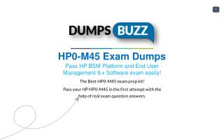 Improve Your HP0-M45 Test Score with HP0-M45 VCE test questions