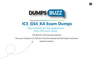 Certiport IC3_GS4_KA Dumps Download IC3_GS4_KA practice exam questions for Successfully Studying