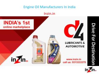 Engine Oil Manufacturers In India