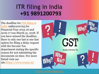 Missed March 31 to ITR filing in India 09891200793? Here's what you can do