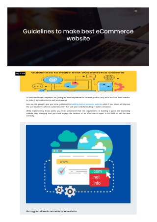 Guidelines to make best eCommerce website