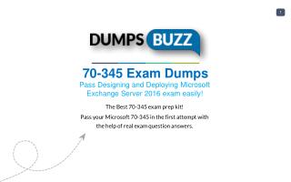 The best way to Pass 70-345 Exam with VCE new questions