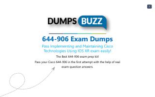 Updated 644-906 Dumps Purchase Now - Genius Plan!
