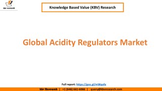 Global Acidity Regulators Market