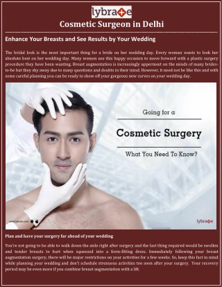 Cosmetic Surgeon in Delhi - Lybrate