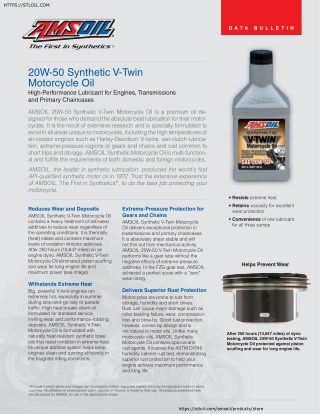 AMSOIL20W50SyntheticVTwinMotorcycleOilMCV