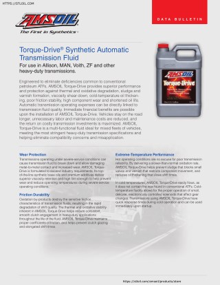 AMSOILTorqueDriveSyntheticAutomaticTransmissionFluidATD