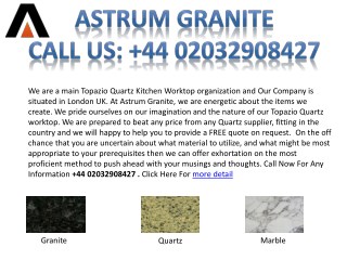 Best Topazio Quartz Kitchen Worktop in London UK - Astrum Granite