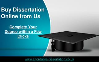 Buy Dissertation Online from Us - Complete Your Degree