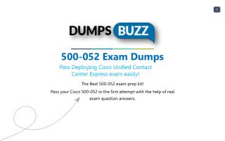 Prompt Purchase 500-052 PDF VCE Exam Dumps