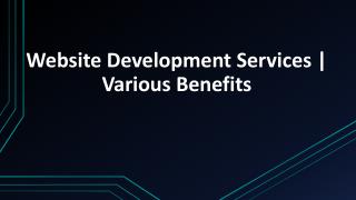 various Benefits of Ecommerce Website Development Services