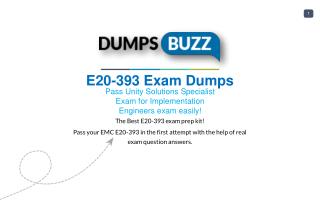 E20-393 Test prep with real EMC E20-393 test questions answers and VCE
