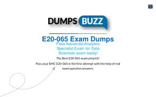 The best way to Pass E20-065 Exam with VCE new questions