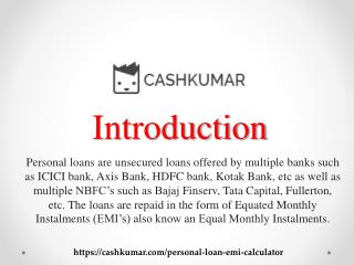 Calculating EMI By Personal Loan EMI Calculator?