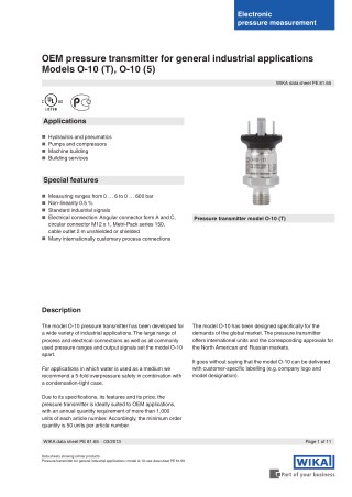 WIKA OEM PRESSURE TRANSMITTER| Instronline