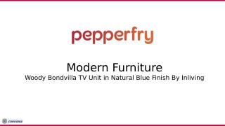 Woody Bondvilla TV Unit in Natural Blue Finish By Inliving