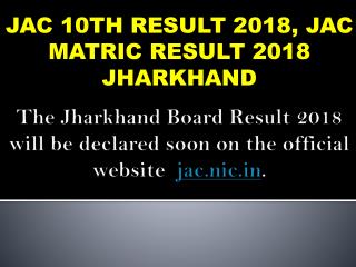 JAC 10th Class Result 2018