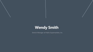 Wendy Smith (Publix) - District Manager From Anna Maria, Florida