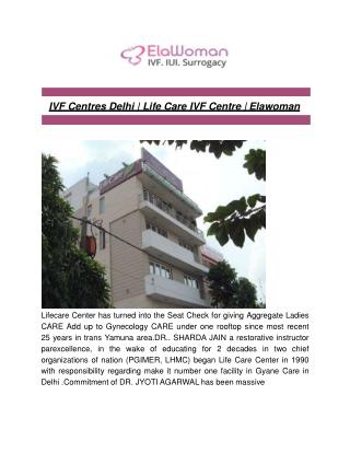 IVF Centres Delhi | Life Care IVF Centre | Elawoman