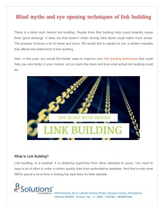 5 SEO Link Building Myths & Solutions 2018