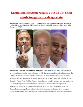 Karnataka poll result surprised markets; limited upside from here: U R Bhat