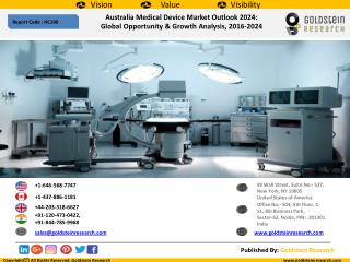 Australia Medical Device Market Outlook 2024: Global Opportunity & Growth Analysis, 2016-2024